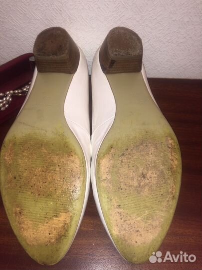 2 Туфли натуральня кожа белые