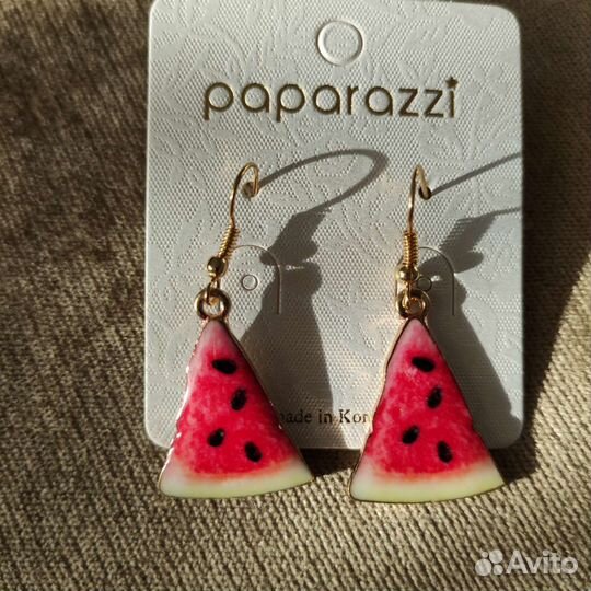 Серьги фрукты, ягоды