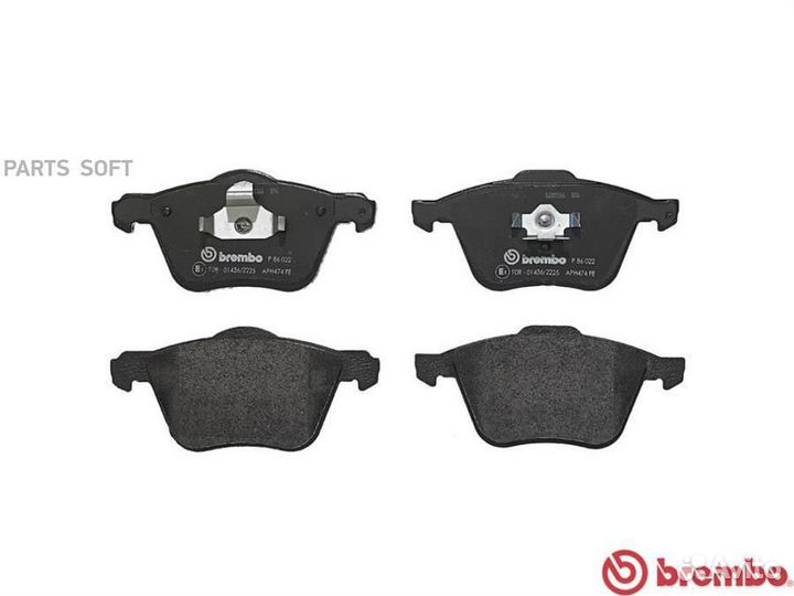 Brembo P86022 Колодки тормозные, комплект передний