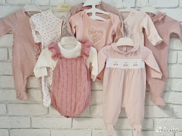 Фирменные вещи пакетом на девочку 0-4м next