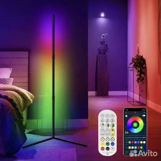 Угловая лампа RGB торшер 150 см