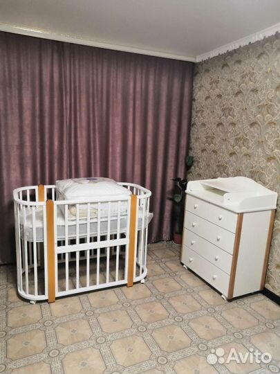 Детская кроватка трансформер,комод пеленальный итд