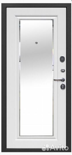 Дверь входная металлическая с зеркалом