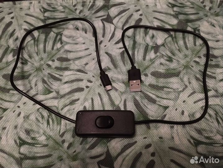 Кабель micro usb с кнопкой включения