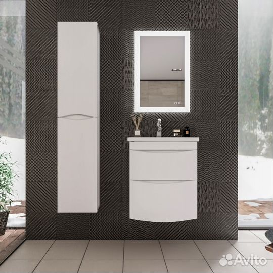 Тумба подвесная Бриклаер вега бел 60см