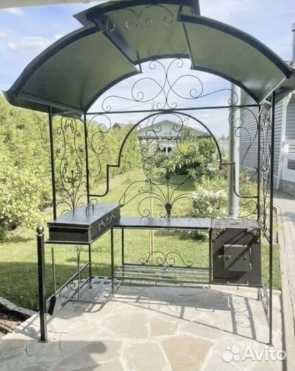 Мангал с крышей