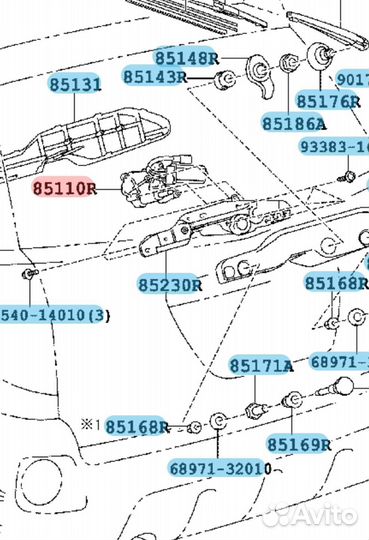 Мотор дворников Pontiac Vibe, Toyota Voltz