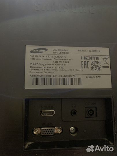 Монитор Samsung S24E390HL