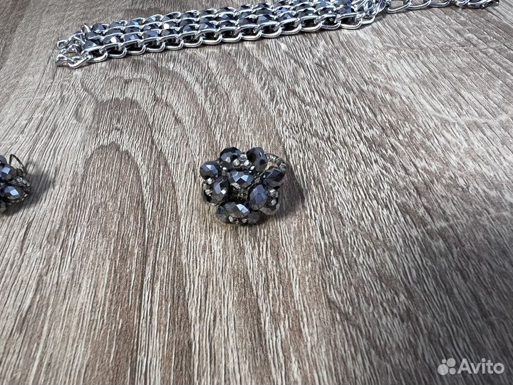 Браслет, серьги, кольцо