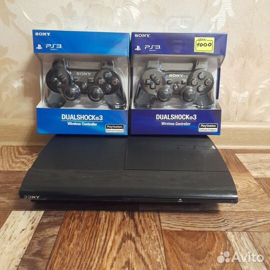 Ps3 super slim/2 геймпада/20игр