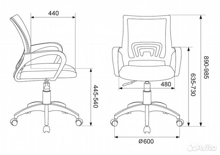 Кресло Бюрократ CH-W695NLT