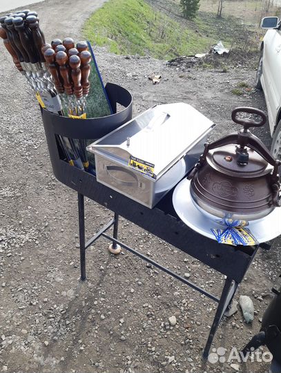 Казан мангал + 8л казан +6 шампуров
