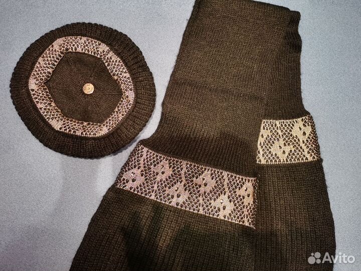 Женский шарф и берет