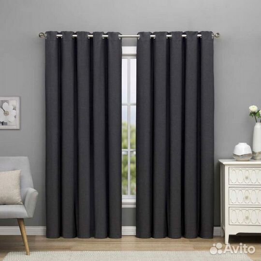 Шторы на заказ лен, рогожка, на люверсах