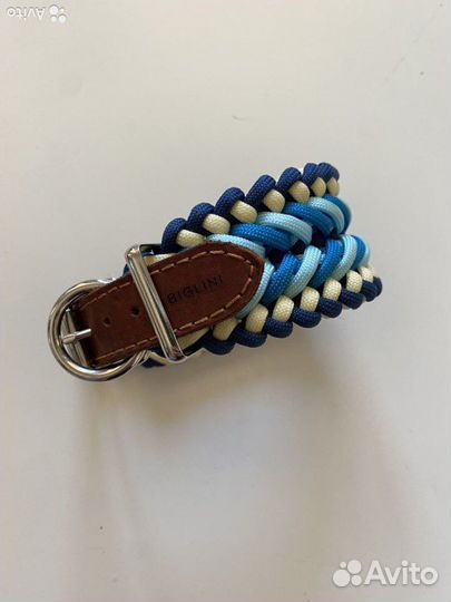 Ошейник из кожи и паракорда