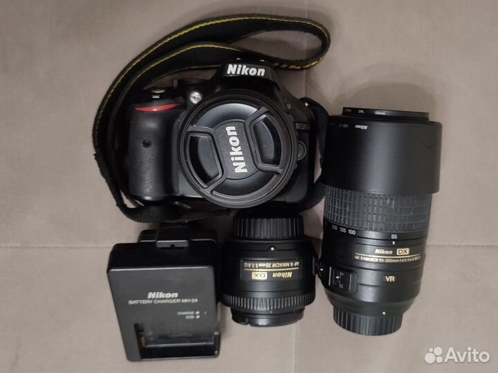Зеркальный фотоаппарат nikon d5200 с объективами