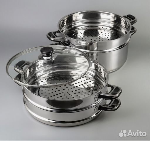 Мантоварка 30см 4 секц 21,5л индукц дно пароварка