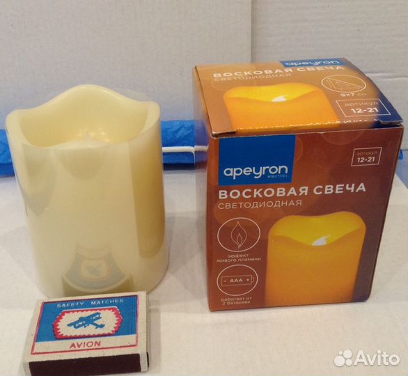 Свеча светодиодная восковая