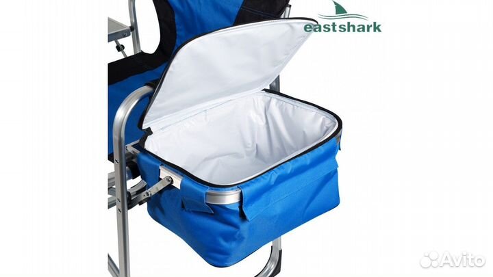Кресло ES-932 синее с термосумкой и столиком