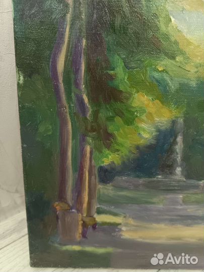 Картина маслом на холсте городской пейзаж 3030