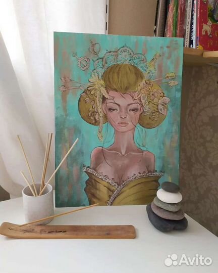 Картина акрилом на холсте