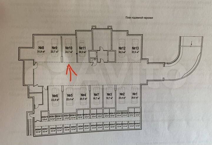 Машиноместо, 25 м²