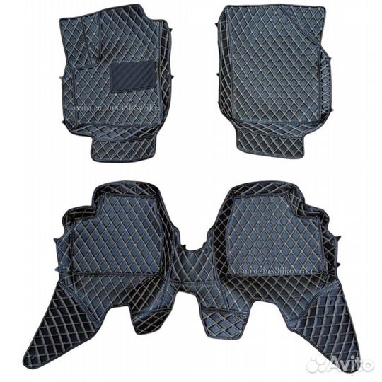 Коврики премиум Mercedes E купе C238. Чёрн/беж