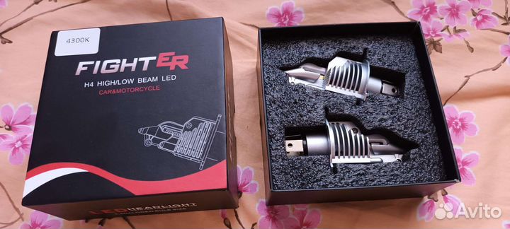 Диодные лампы h4, 4300к