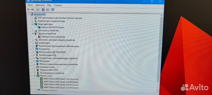 Игровой системный блок с монитором