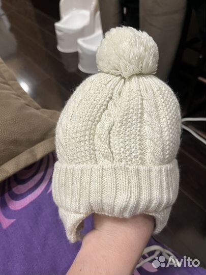 Шапка зимняя для новорожденных