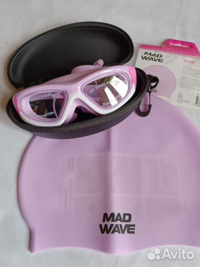 Очки для плавания детские/футляр/шапочка