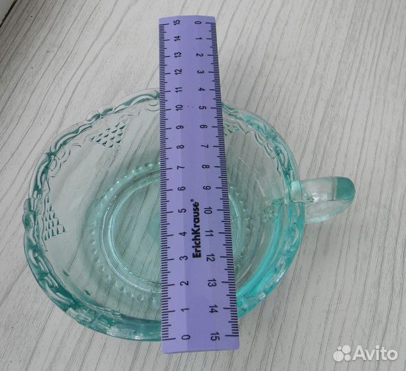 Тарелочка с ручкой. Цветное стекло