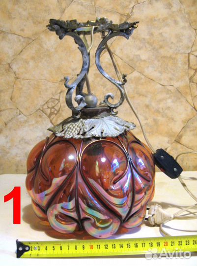 Светильник СССР со стеклянным плафоном