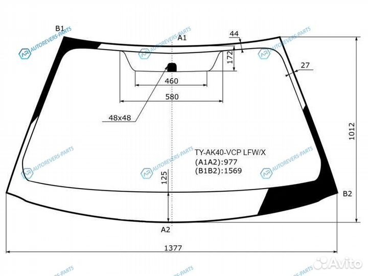 TY-AK40-VCP lfwx Стекло лобовое toyota prius alpha
