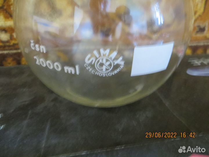 Колба стеклянная 2 литра