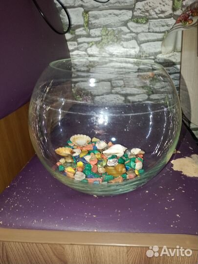 Аквариум 5л с камушками