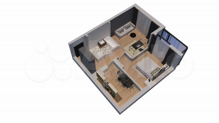 2-к. квартира, 53,2 м², 9/10 эт.