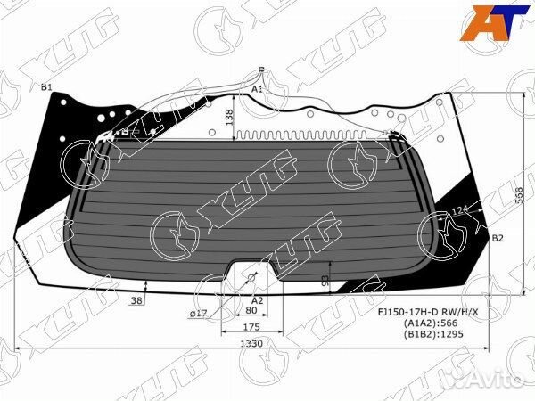 Стекло заднее toyota land cruiser prado