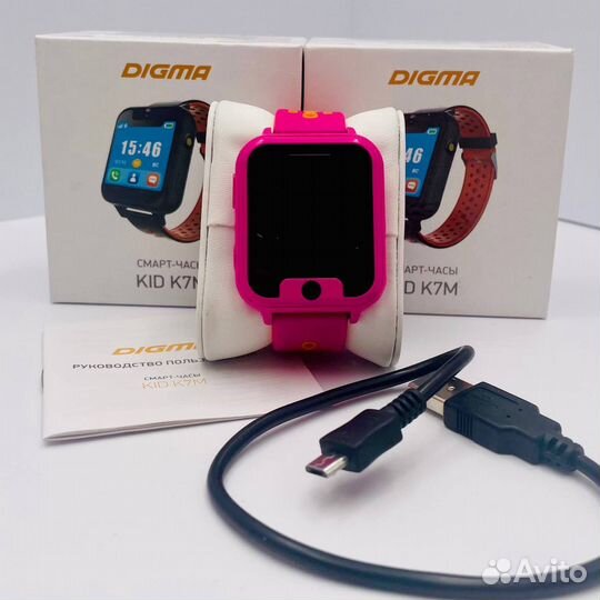Смарт часы Digma Kid K7m Pink/Orange