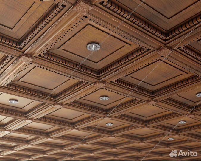 Потолок из дерева на даче