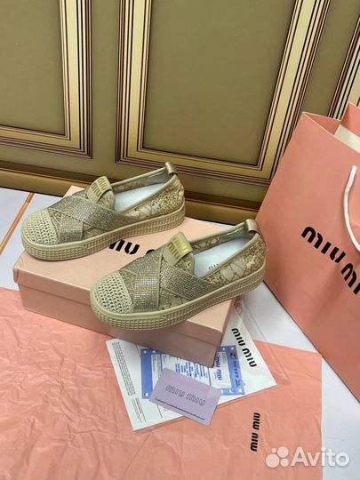 Кроссовки Кеды Слипоны Miu Miu Размер 36-40