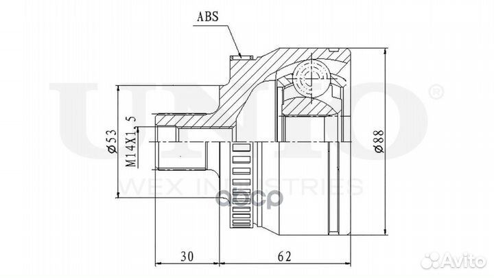 ШРУС наружный CVJ-20038 unio