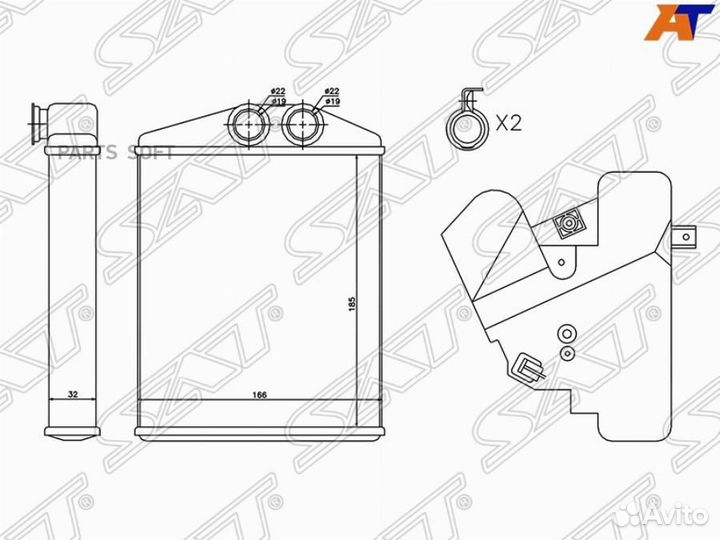 Радиатор отопителя салона cadillac BLS 04/opel vectra C 02/saab 9-3 02
