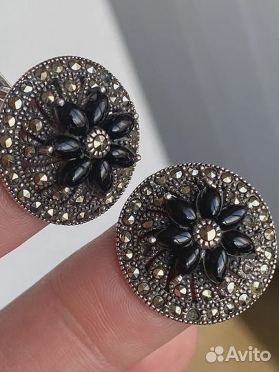 Винтажные серьги серебро