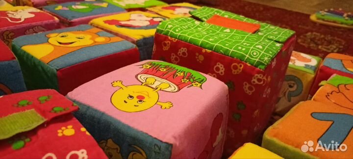 Кубики мягкие развивающие игрушки