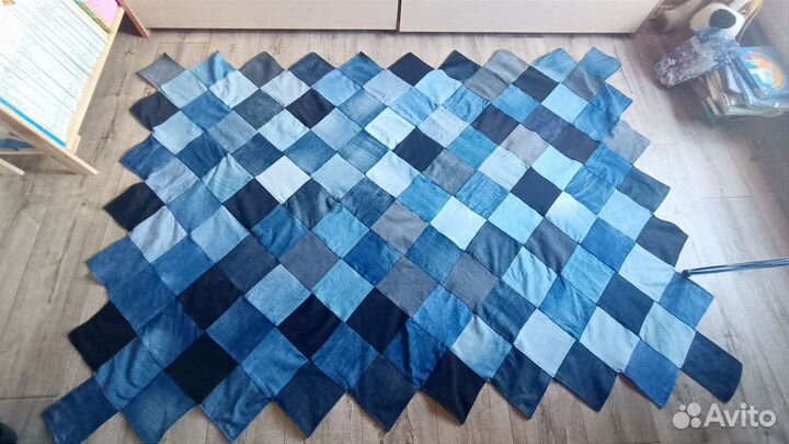 Покрывало из джинсов