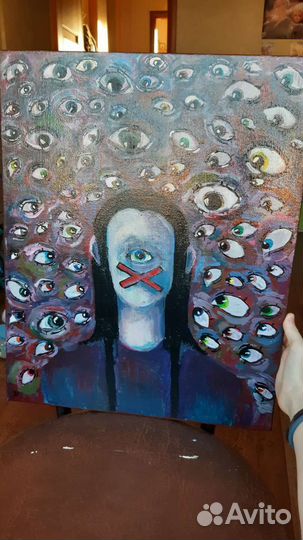 Картина акрилом на холсте.40x50