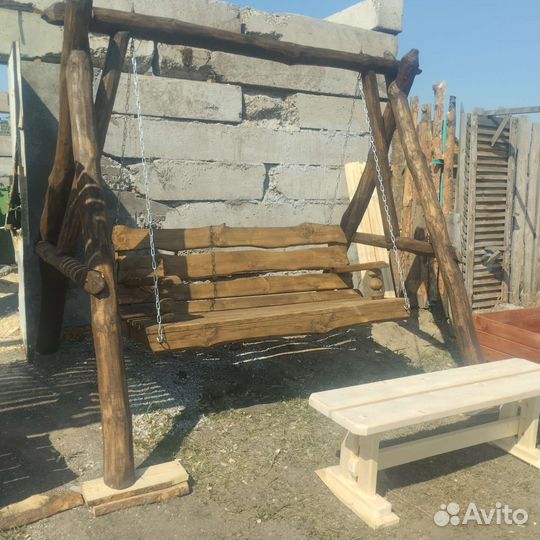 Качеля деревянная