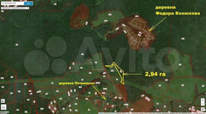 Участок 2,94 га (СНТ, ДНП)