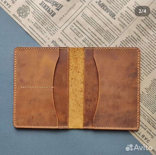 Кожаная обложка для документов (докхолдер)